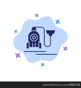 Vacuum, Machine, Hotel, Cable Blue Icon on Abstract Cloud Background