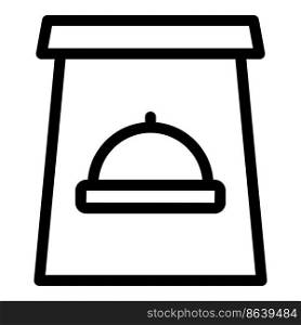 Vacuum pack icon outline vector. Snack package. Plastic box. Vacuum pack icon outline vector. Snack package