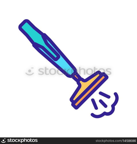 vacuum steam brush for cleaning icon vector. vacuum steam brush for cleaning sign. color symbol illustration. vacuum steam brush for cleaning icon vector outline illustration