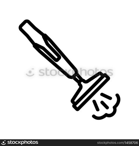 vacuum steam brush for cleaning icon vector. vacuum steam brush for cleaning sign. isolated contour symbol illustration. vacuum steam brush for cleaning icon vector outline illustration