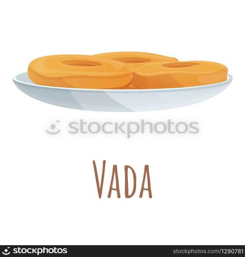 Vada icon. Cartoon of vada vector icon for web design isolated on white background. Vada icon, cartoon style