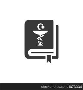 Vademecum guidebook icon. Isolated image. Flat pharmacy vector illustration