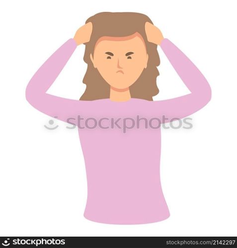 Vagina menopause icon cartoon vector. Female cycle. Hormone health. Vagina menopause icon cartoon vector. Female cycle