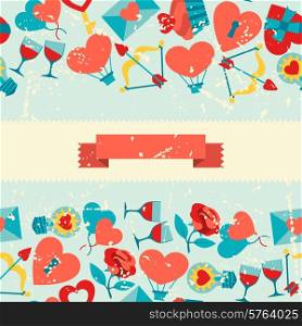 Valentine&#39;s and Wedding seamless pattern.