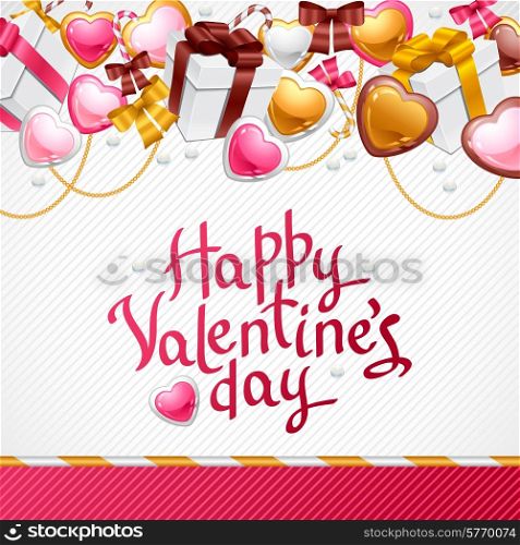 Valentine&#39;s Day background. Gift card and flyer.