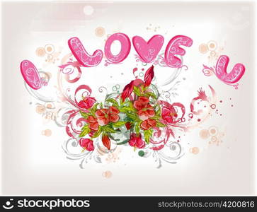 valentine&acute; day background vector illustration