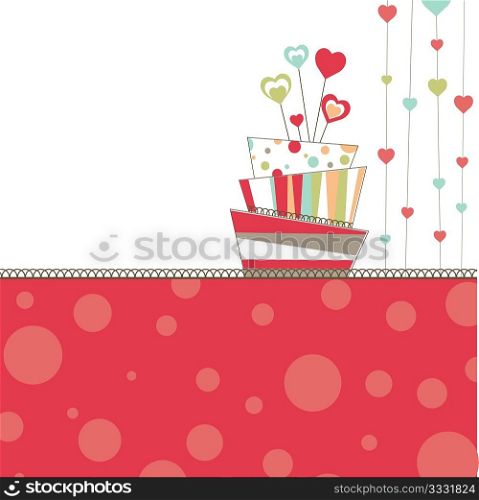 Valentine&acute;s background with cake
