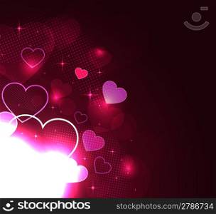 Valentine&acute;s day background with abstract heart
