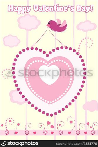 Valentine&acute;s day card. vector