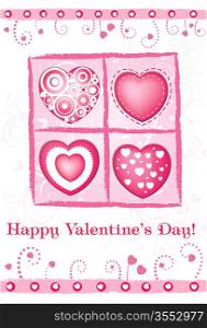 Valentine&acute;s day card. vector