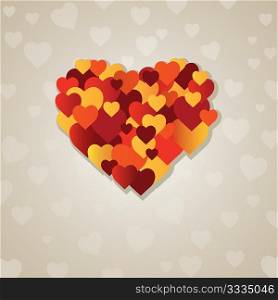 Valentine&acute;s heart. vector illustration