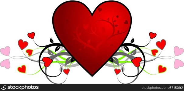 Valentine background, heart, vector