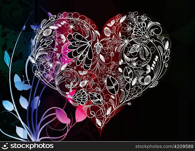 valentine background vector illustration