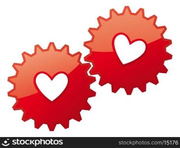 Valentine card heart icon / Love concept feelings