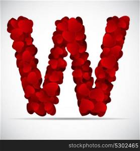 Valentine Day Alphabet of Hearts Vector Illustration EPS10. Valentine Day Alphabet of Hearts Vector Illustration