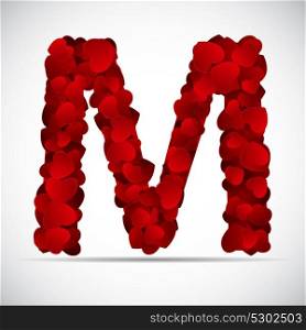 Valentine Day Alphabet of Hearts Vector Illustration EPS10. Valentine Day Alphabet of Hearts Vector Illustration