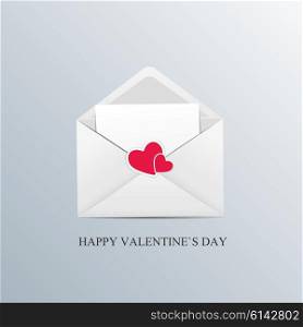 Valentine Day Card with Heart Vector Illustration. EPS10