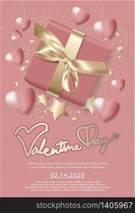 Valentine Day Celebration Poster Design Template Vector Illustration