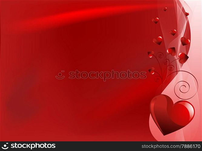Valentine Day horizontal background with hearts