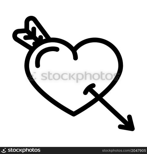 valentine day line icon vector. valentine day sign. isolated contour symbol black illustration. valentine day line icon vector illustration