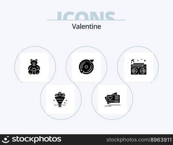 Valentine Glyph Icon Pack 5 Icon Design. love. love. card. day. valentine