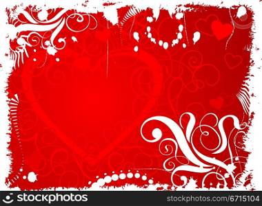 Valentine grunge background, vector
