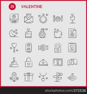 Valentine Hand Drawn Icon Pack For Designers And Developers. Icons Of File, Love, Romance, Valentine, Image, Love, Romance, Valentine, Vector