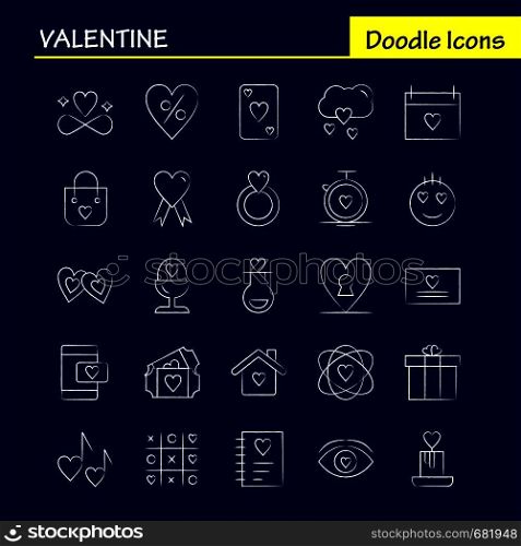 Valentine Hand Drawn Icon Pack For Designers And Developers. Icons Of Flask, Love, Romantic, Valentine, Love, Gift, Heart, Valentine, Vector