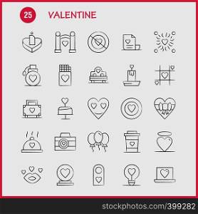 Valentine Hand Drawn Icons Set For Infographics, Mobile UX/UI Kit And Print Design. Include: Tag, Sign, Love, Valentine, Romantic, Love, Heart, Valentine, Icon Set - Vector