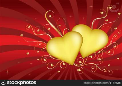 valentine hearts card. Vector illustration