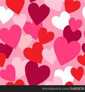 Valentine hearts seamless pattern