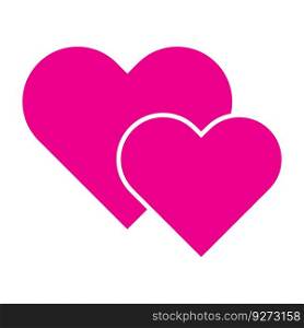 valentine icon and love icon vector illustration logo design