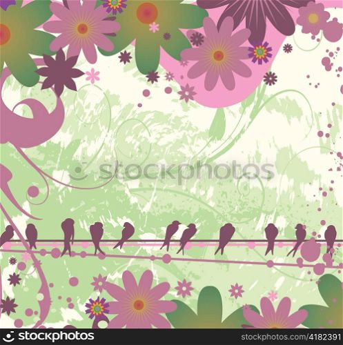 valentine illustration of a background with floral
