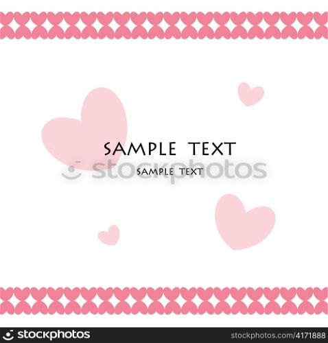 valentine illustration of a background with hearts