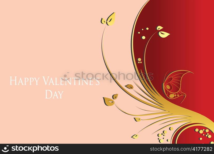 valentine illustration of a beautiful floral background