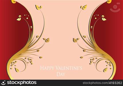 valentine illustration of a beautiful floral background