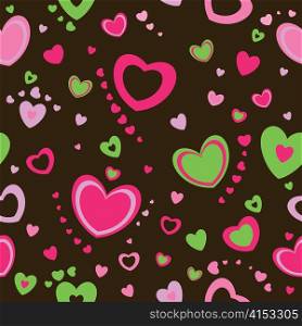 valentine illustration of a seamless pattern with heart
