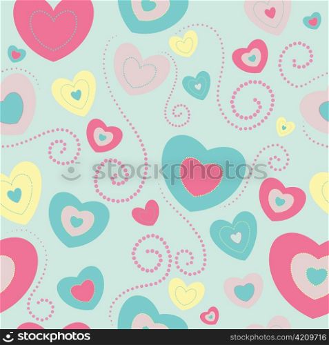 valentine illustration of a seamless pattern with heart