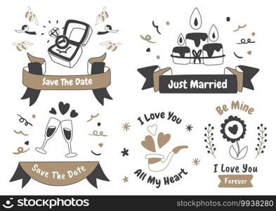 valentine label Vector Logo for banner, poster, flyer