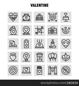 Valentine Line Icons Set For Infographics, Mobile UX/UI Kit And Print Design. Include: Tag, Sign, Love, Valentine, Romantic, Love, Heart, Valentine, Icon Set - Vector