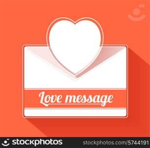 Valentine mail message with heart