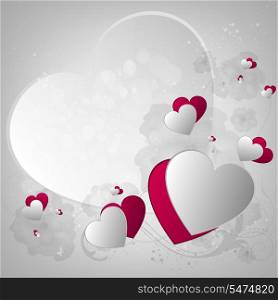 Valentine&rsquo;s Background With Design Hearts And Text