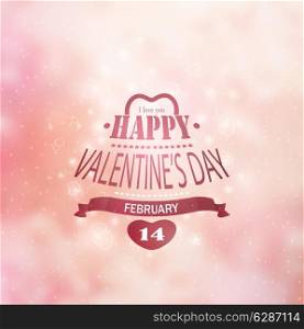 Valentine&rsquo;s Day Background With Heart Title Inscription