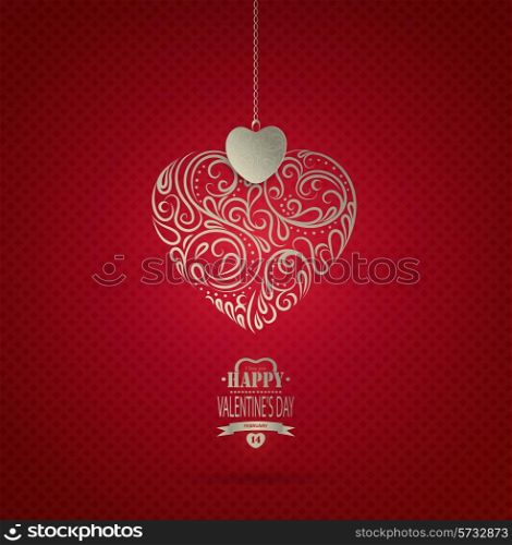 Valentine&rsquo;s Day Background With Hearts And Title Inscription