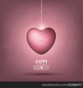 Valentine&rsquo;s Day Background With Hearts And Title Inscription