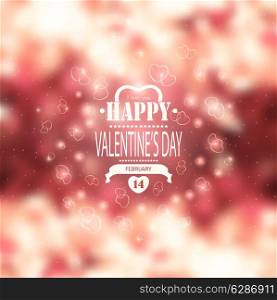 Valentine&rsquo;s Day Background With Hearts Title Inscription