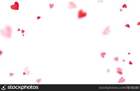 Valentine&rsquo;s day, banner template. confetti heart ribbons. Celebration luxury greeting rich card.