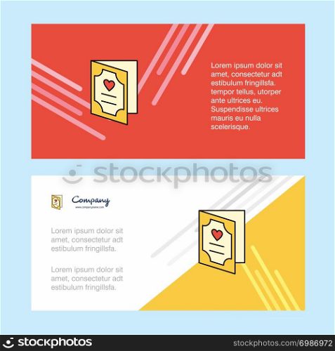 Valentine&rsquo;s day card abstract corporate business banner template, horizontal advertising business banner.
