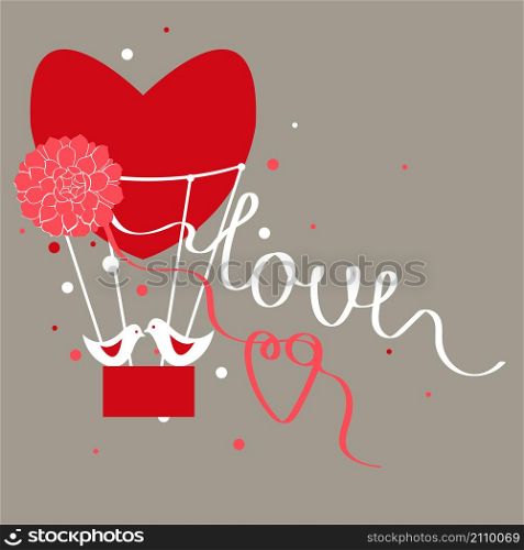 Valentine&rsquo;s Day card. Vector llustration.