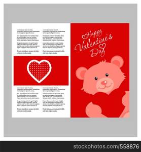 Valentine's day design typography and card with elegent design vector